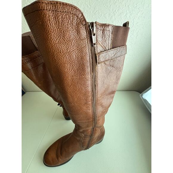 Naturalizer Johanna Brown Leather Knee High Riding Boots Wide Shaft Size 7.5 - Picture 7 of 12